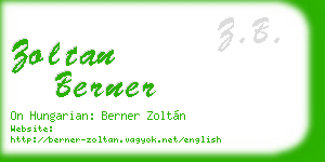 zoltan berner business card